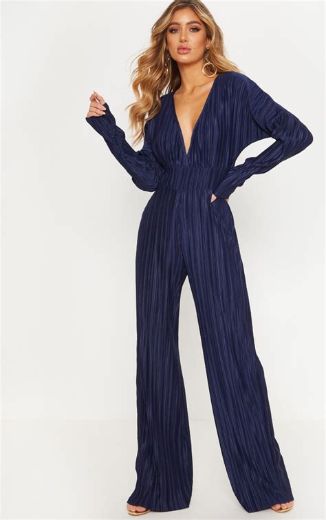 navy blue jump suit